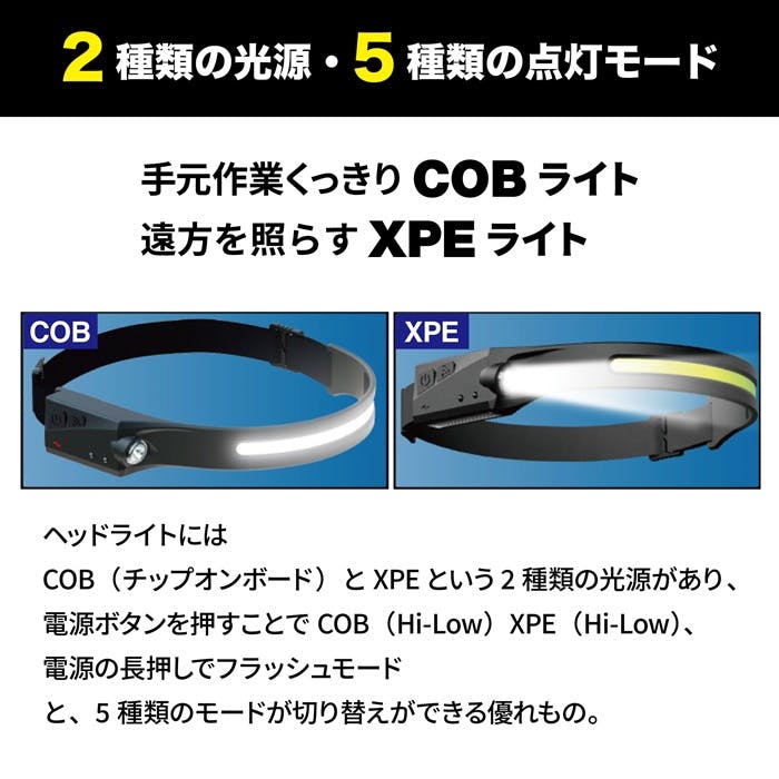レックス 充電式デュアルヘッドライト HDL-DHL01 作業灯 充電式 ヘッド