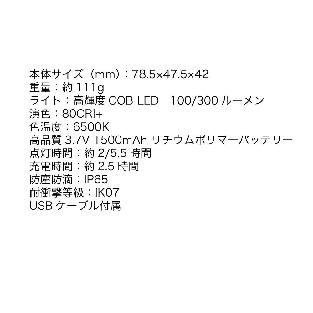 TAKENOW 充電式ヘッドライト(センサー付) HL001 CZ03209 (CDC