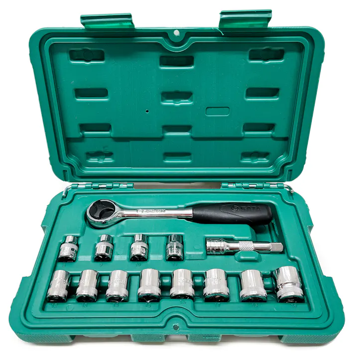 SATA 14pcs3/8DR.ソケット セット RS-09523 自動車整備 作業工具 ソケットセット 工具セット ツールセット CZ03665【別送品】
