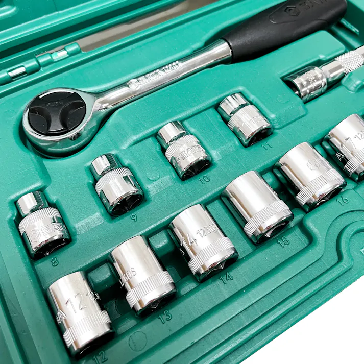 SATA 14pcs3/8DR.ソケット セット RS-09523 自動車整備 作業工具 ソケットセット 工具セット ツールセット CZ03665【別送品】