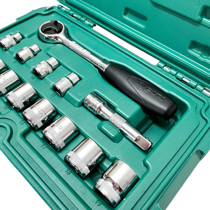 SATA 14pcs3/8DR.ソケット セット RS-09523 自動車整備 作業工具 ソケットセット 工具セット ツールセット CZ03665【別送品】