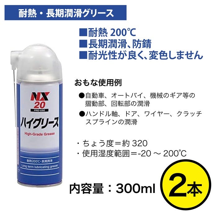 レックス ハイグリース 2本 NX20-2 自動車整備 工具 メンテナンス