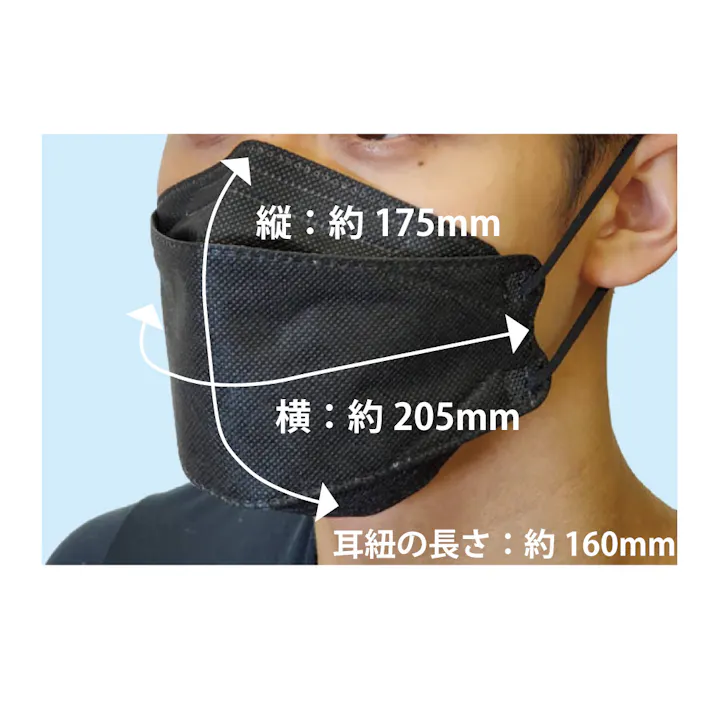 熱田資材 WING ACE 3D立体マスク PS-10B 飛沫 防塵 CZ04851【別送品】