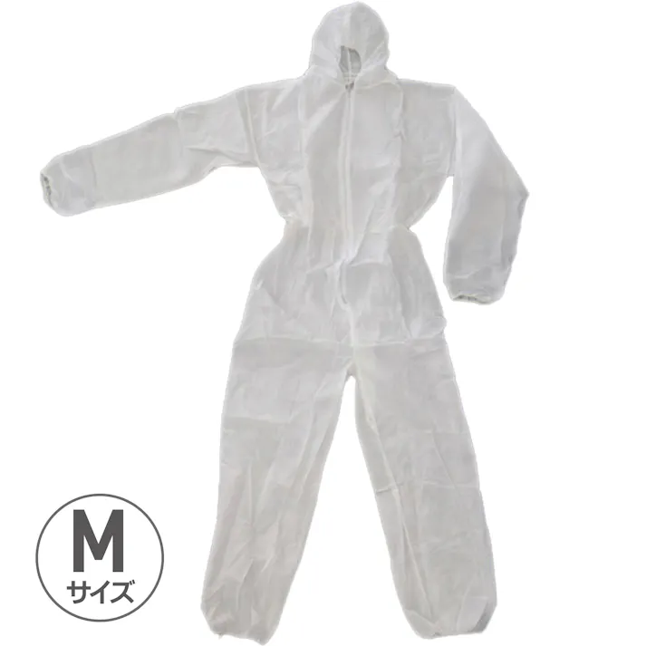 PowerTex 不織布つなぎ服 M PW-002-M 自動車整備 作業着 衛生 CZ04978【別送品】