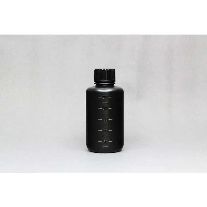 JKボトル 細口 遮光 250ml(200本入) 中栓なし PE製 黒 101-2010201【別送品】