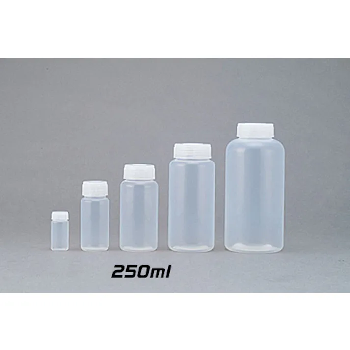 PFAボトル 広口 250ml 中栓なし フッ素樹脂 耐薬品性 101-20502【別送品】