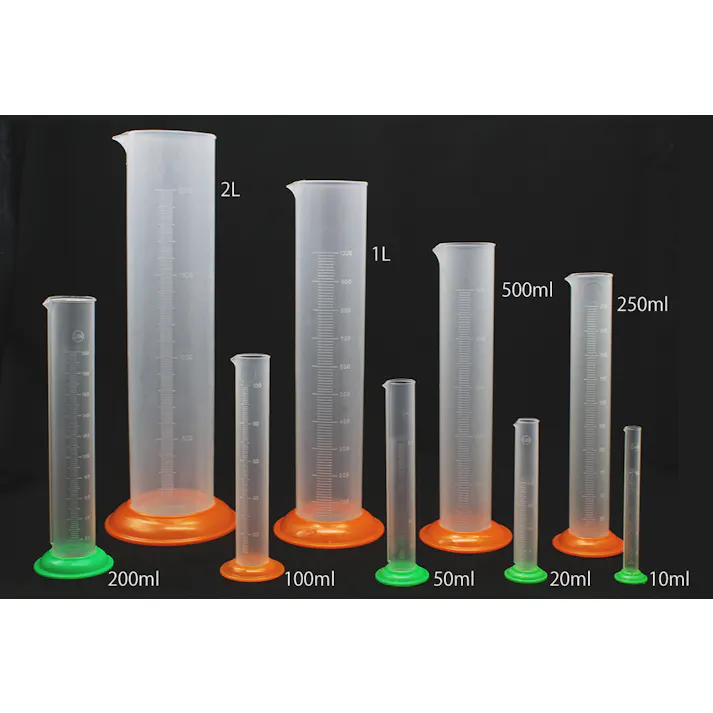 PPメスシリンダー 1L ポリプロピレン 半透明 計量器 101-24108【別送品】