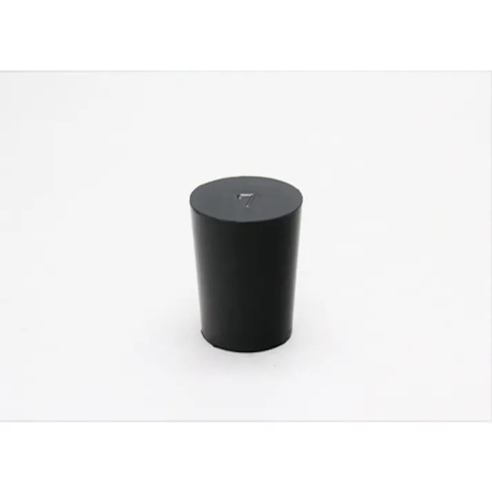 フッ素ゴム栓 No.7 耐溶剤性 耐熱性 黒色 101-4950701【別送品】
