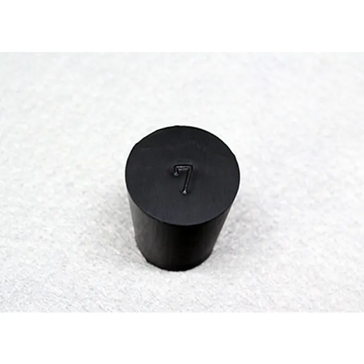 フッ素ゴム栓 No.7 耐溶剤性 耐熱性 黒色 101-4950701【別送品】