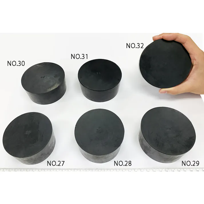 ゴム栓 天然 黒 No.27 弾力性 機械的強度 NR 101-50427【別送品】
