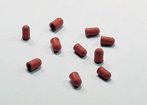 点眼キャップ 赤 5φ 100ヶ入 漏れ防止 蓋 栓 101-52103【別送品】