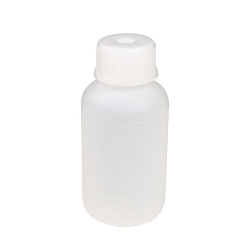 PE細口瓶 白 100ml ポリエチレン 分配 蓋付 101-5820302【別送品】