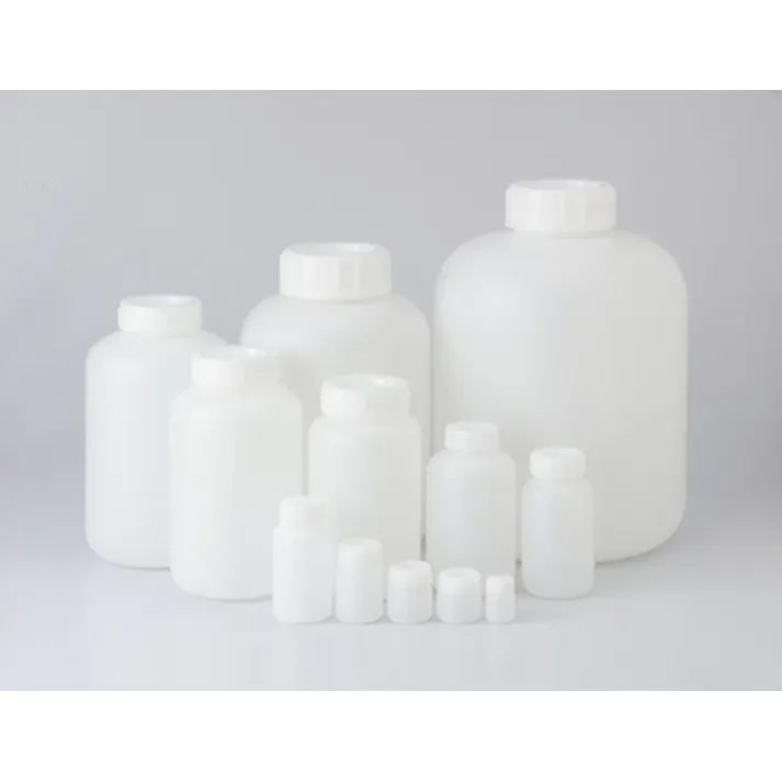 PE広口瓶 白 30ml ポリエチレン 分配 蓋付 101-5840102【別送品】