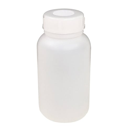 PE広口瓶 白 250ml ポリエチレン 分配 蓋付 101-5840402【別送品】