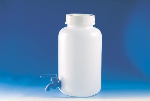 PEコック付瓶〈下口瓶〉広口10L 注ぎ口 タンク 貯水 101-58704【別送品】