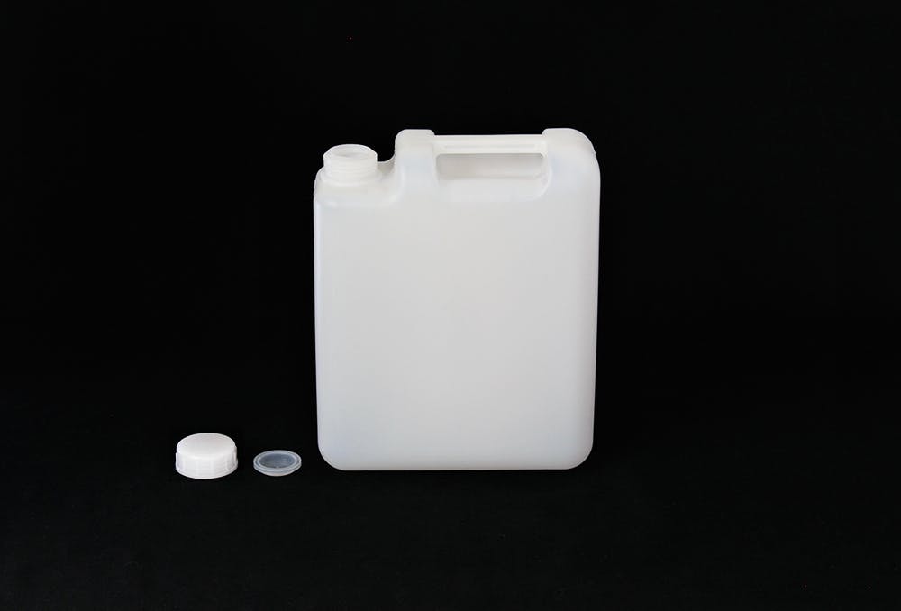 平角缶1ヶ口 白 取手付 4L スクエア角型 持ち運び 保存容器 101-61903