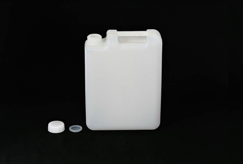 平角缶1ヶ口 白 取手付 5L スクエア角型 持ち運び 保存容器 101-61904