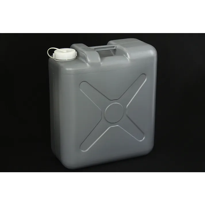 平角缶1ヶ口 グレー 20L スクエア角型 持ち運び 保存容器 101-62103【別送品】