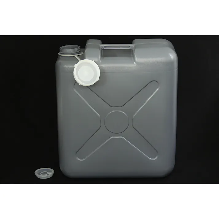 平角缶1ヶ口 グレー 20L スクエア角型 持ち運び 保存容器 101-62103【別送品】