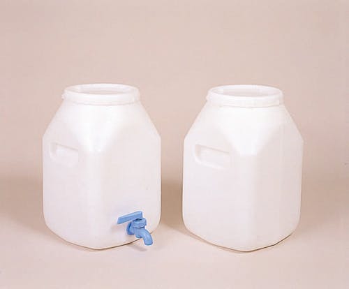 広角瓶 20L下口付 ポリエチレン 持ち運び 保存容器 101-62801【別送品】