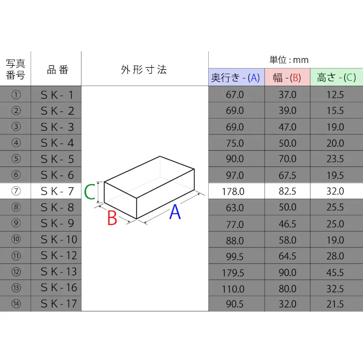 スチロール角ケース SK-7 保管 標本 透明 101-63307【別送品】