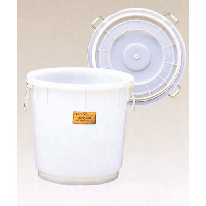 ポリタル 75L フタ付 白 φ540×502H ポリエチレン 漬物 耐久性 101-68802【別送品】