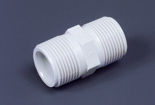 ポリプロピレン継手 P.Pニップル3/4PT 配管 チューブ ジョイント 103-14002【別送品】