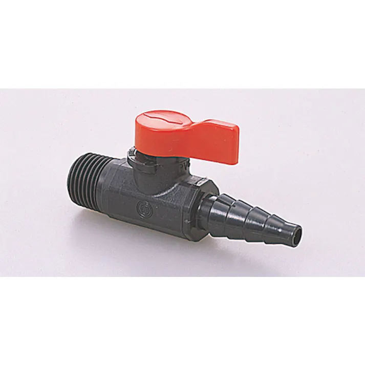 LABコック LAB-2 (O4H0) オネジ1/4×ホース (U-PVC/EPDM) PVC製 サンプリングコントロール用 配管 103-26102【別送品】