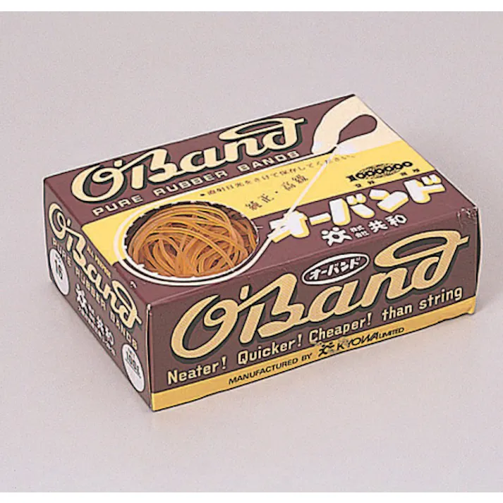 オーバンド No.8 (100g入) ゴムバンド 天然ゴム アメ色 103-61302【別送品】