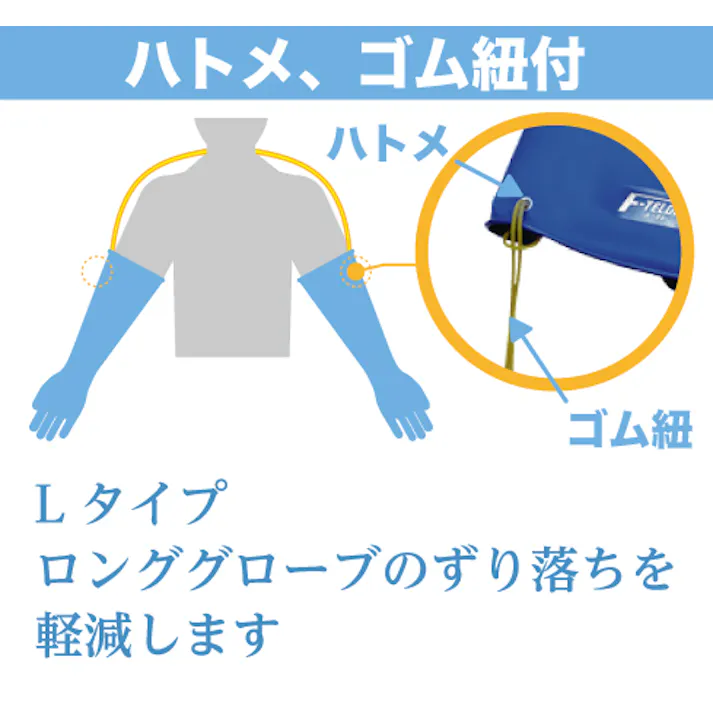 グローブ エフテロン B-22L 強力耐酸手袋 化学防護手袋適合品 JIS T 8116 104-00113【別送品】