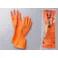 ホット絞り手袋 オレンジ 家庭用 天然ゴム製 滑り止め 104-1850101【別送品】
