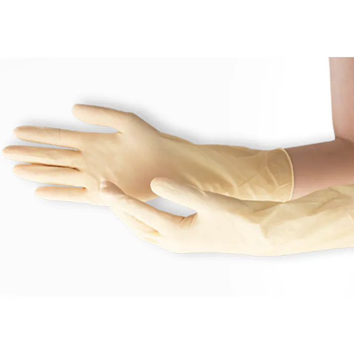 エクセレントラテックス手袋 NR-310PF Lサイズ 100枚入 ロング パウダーフリー 天然ゴム製 104-90103【別送品】