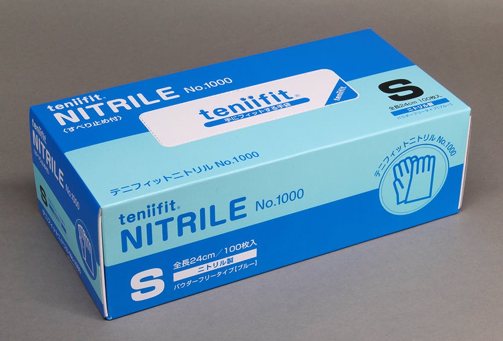 コクゴ グローブ teniifit Nitrile S 100枚入 テニフィットニトリル No1000 104-98402 (CDC) スポイト・ジョーゴ・ビン