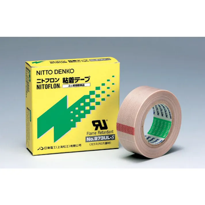 日東電工 PTFEガラスクロステープ No.973UL-S 0.13mm×25W 10m×1巻 108-11903 (CDC)【ネット注文限定・別送品】