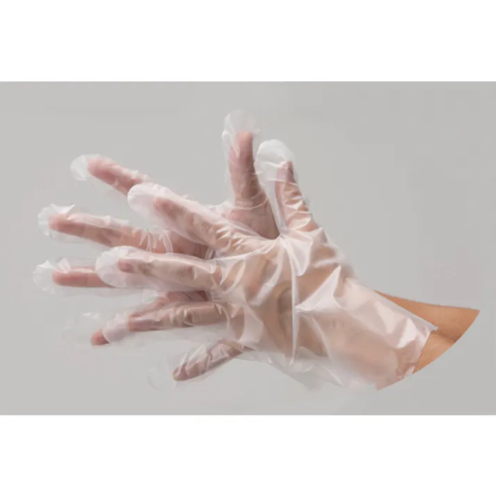 ポリエチレン手袋 #2014 L 100枚入 フィットタイプ 外エンボス カラークリア 食品衛生法適合 特殊加工 PE 110-61504【別送品】