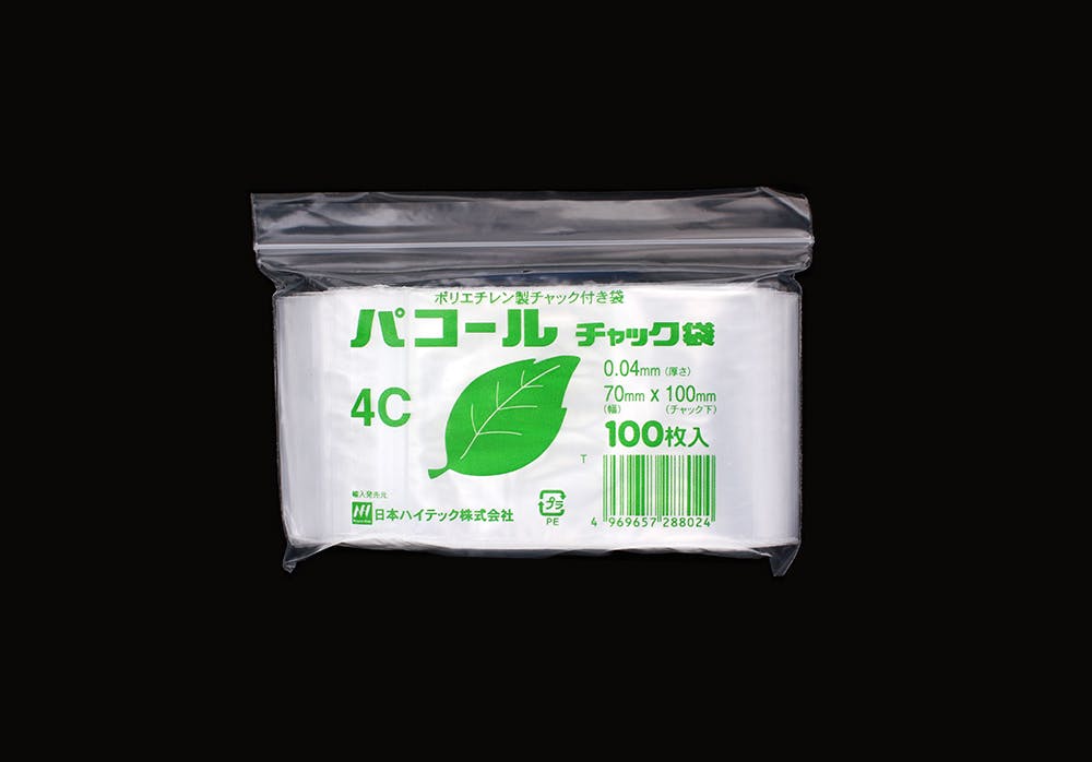 日本ハイテック パコールチャック袋 4C (100枚入) チャック付 袋 111-34703 4969657288024 (CDC) スポイト・ジョーゴ・ビン 日本ハイテック パコールチャック袋 4C (100枚入) チャック付 袋 111-34703 4969657288024 (CDC) スポイト・ジョーゴ・ビン