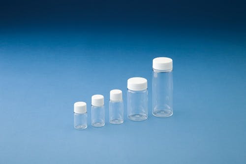 PETスクリューバイアル 10ML 50本入 17100010 透明容器 蓋:PP 本体:PET 111-56301【別送品】