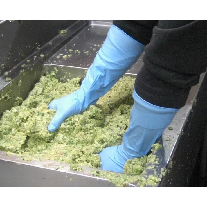 ニトリスト・スーパーロング手袋 No.887 Lサイズ 50枚入 ニトリルゴム 耐油性 伸縮性 304-0011671【別送品】