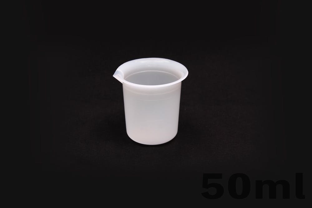 ポリエチレンビーカー 50ml 手なし 目盛付 101-22111【別送品】