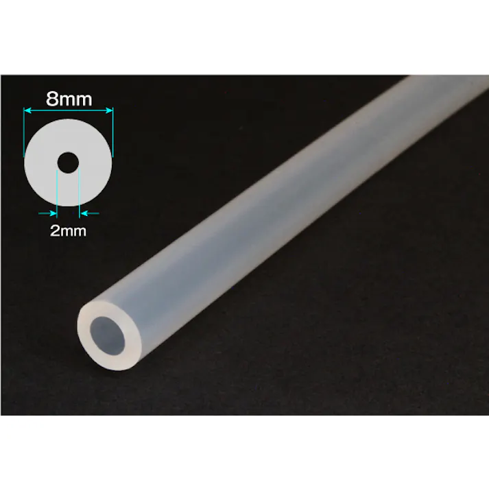 シリコーンチューブ 2mm×8mm カット 102-0431401【別送品】
