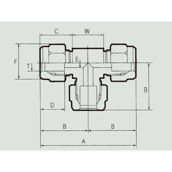 チューブフィッティング 30-3UT-C 103-03101【別送品】