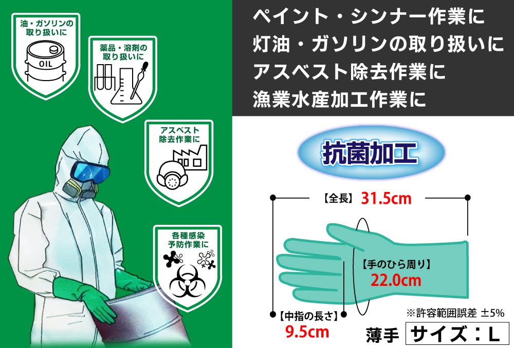 ケミシールド♯2451 L 110-61303【別送品】 | 作業工具・作業用品