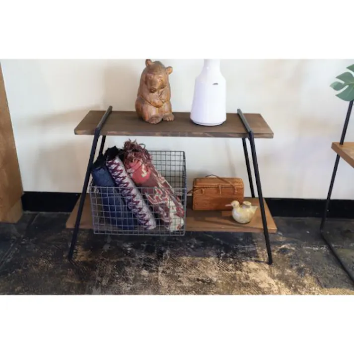 日東 アイアンレッグラック 2段 ダークブラウン(DB) ILR2-DB インテリア 家具 収納 おしゃれ 4580153762421【別送品】