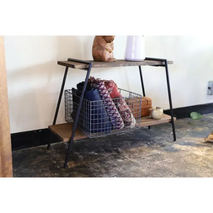 日東 アイアンレッグラック 2段 ダークブラウン(DB) ILR2-DB インテリア 家具 収納 おしゃれ 4580153762421【別送品】