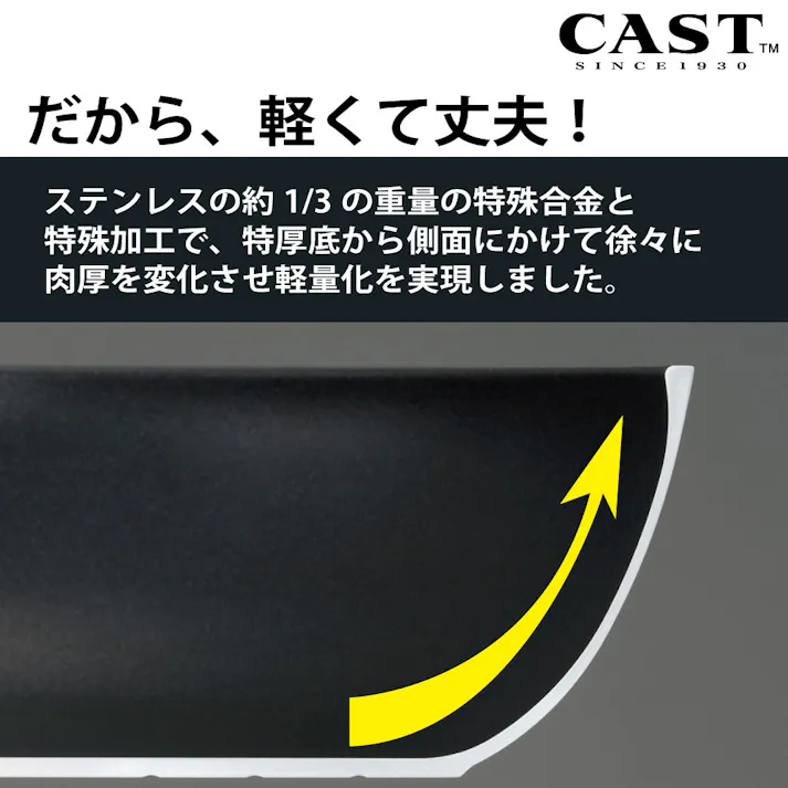 北陸アルミニウム HOKUA センレンキャスト 深型フライパン22cm A-0254 キッチン 調理 台所 鍋 4977449011330【別送品】
