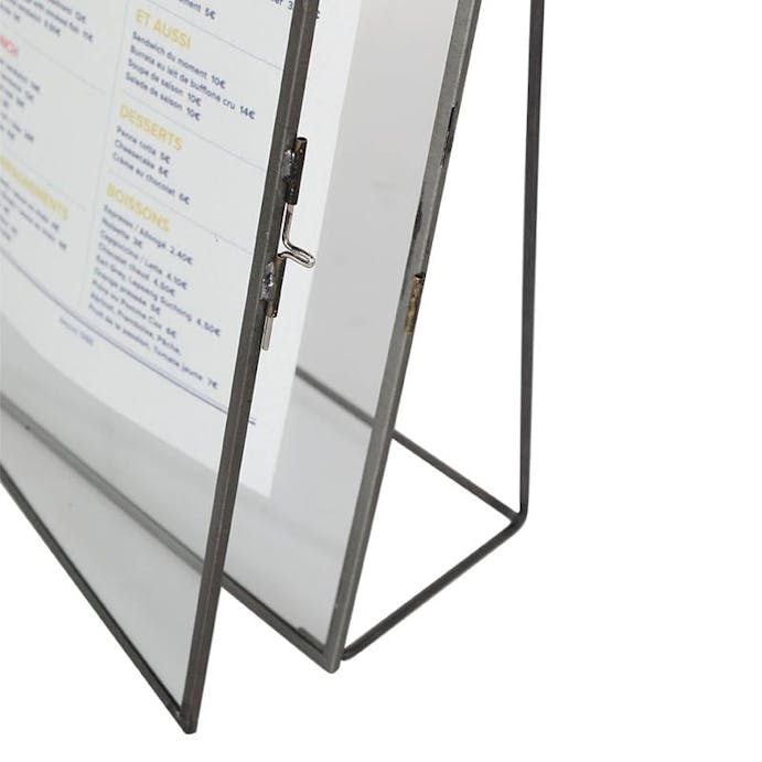 DULTON ダルトン テーブル ダブル ガラス フレーム スタンド A4 TABLE DOUBLE GLASS FRAME STAND A4 4997337080491【別送品】