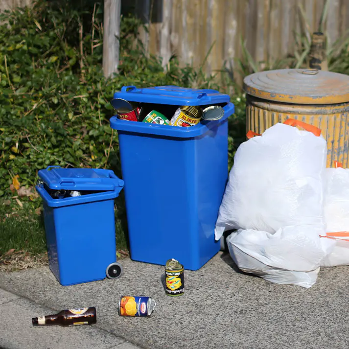 DULTON ダルトン プラスチック トラッシュカン 18リットル ブルー PLASTIC TRASH CAN 18L BLUE 4997337119559【別送品】