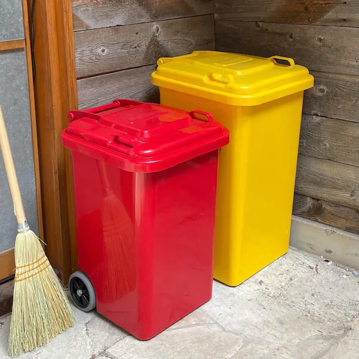 DULTON ダルトン プラスチック トラッシュカン 65リットル イエロー PLASTIC TRASH CAN 65L YELLOW 4997337119832【別送品】