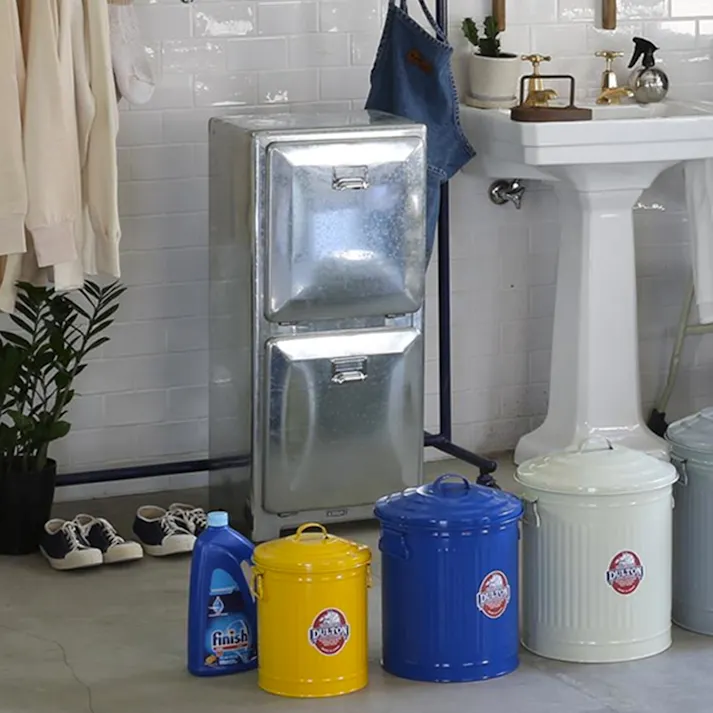 DULTON ダルトン トラッシュカン ダブルデッカー イエロー TRASH CAN DOUBLE DECKER YELLOW 4997337130301【別送品】