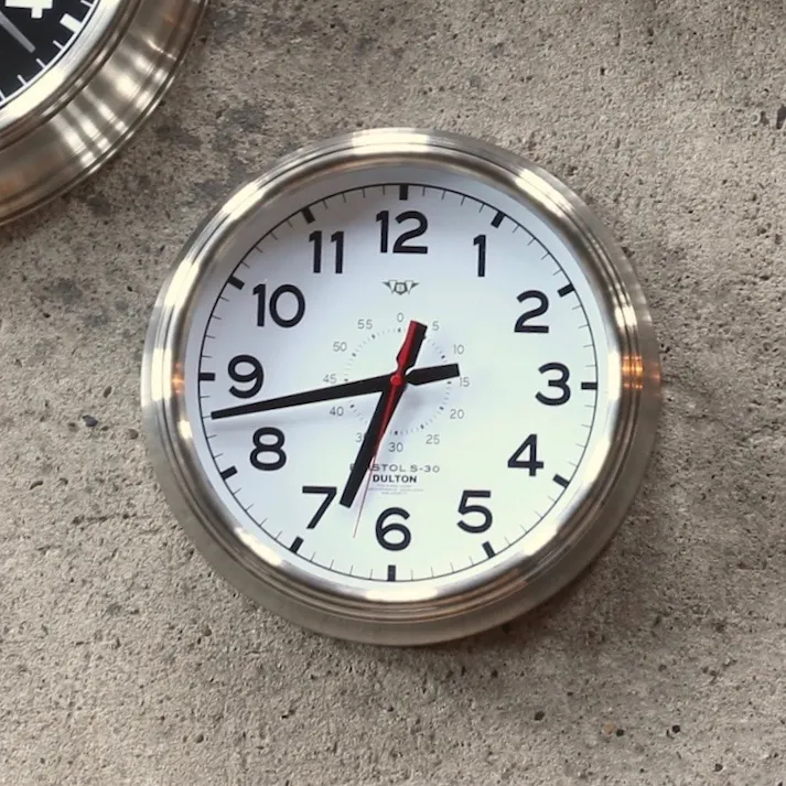 DULTON ダルトン ウォールクロック ブリストル S-30 ホワイト WALL CLOCK ''BRISTOL S-30'' WD 4997337792516【別送品】